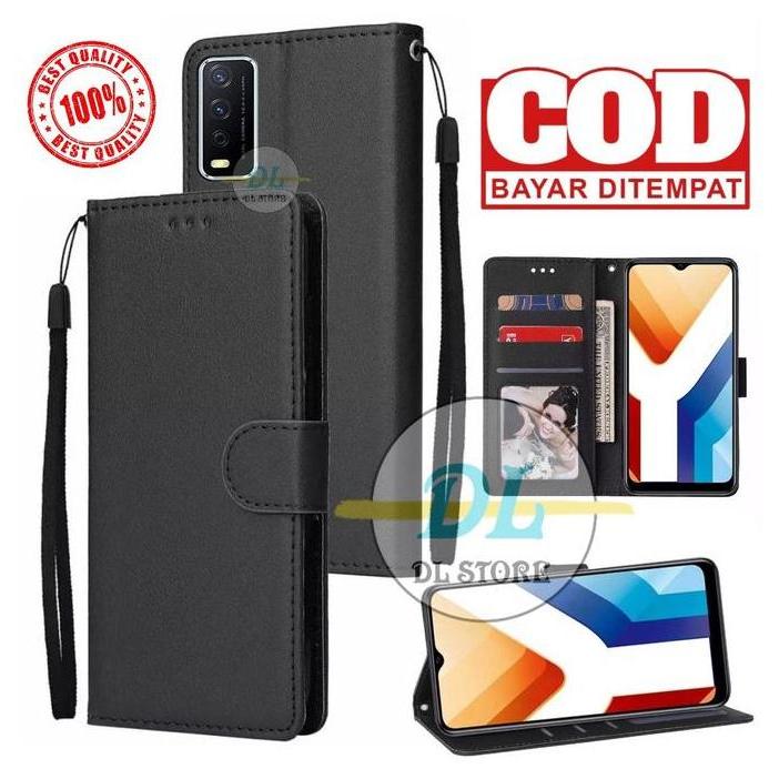 DF249 - FLIP CASE UNTUK VIVO Y20/Y20S/Y20S(G)/Y20 (2021) FLIP LEATHER CASE PREMIUM-FLIP WALLET CASE 