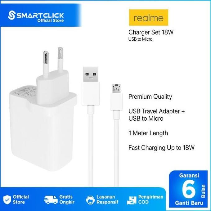 Charger Realme Fast Charging Type C VOOC 18W