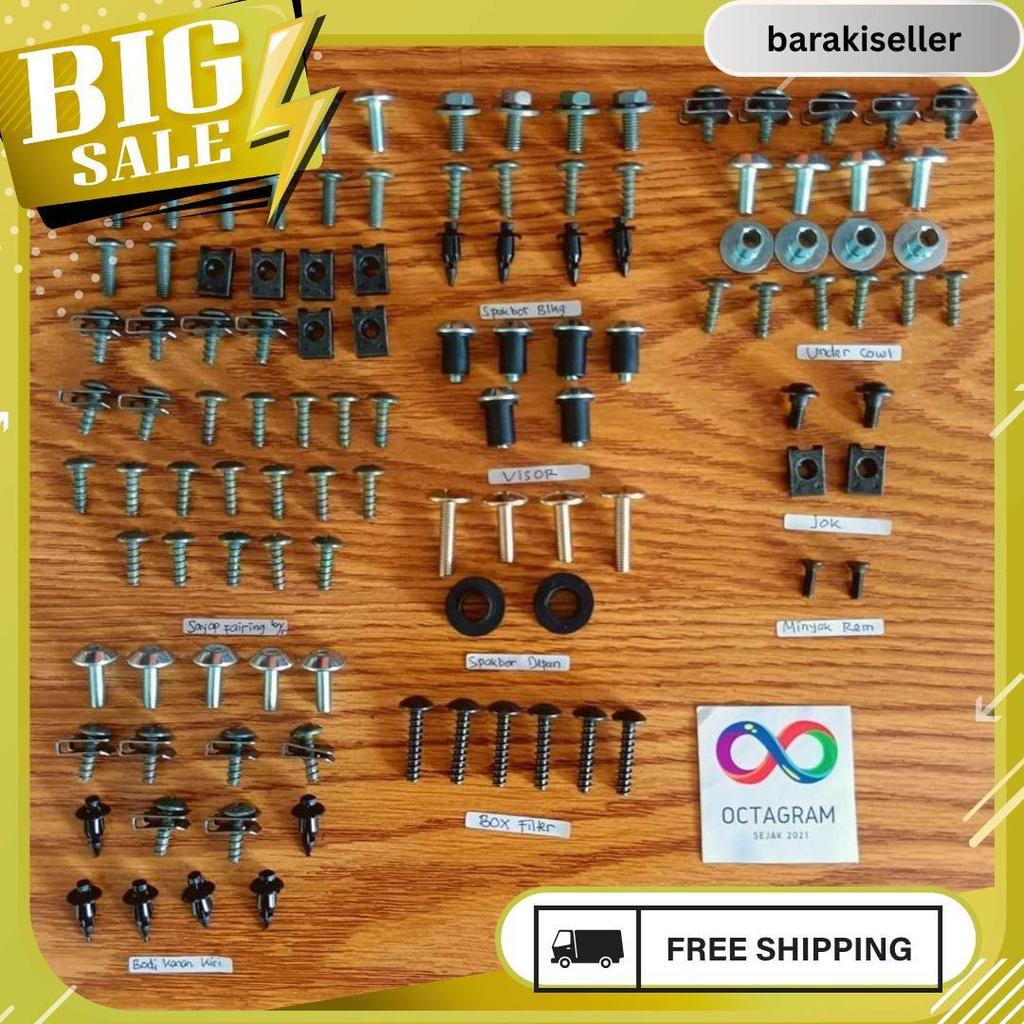 Baut Full Set Body Gsx 150R/Baut Body Full Set Suzuki Gsx 150R Gratis Ongkir