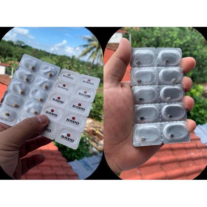 DR263 >> CROWN KNOP STEM AS JAM TANGAN RADO GOLD DAN SILVER SIZE 4 MM PREMIUM