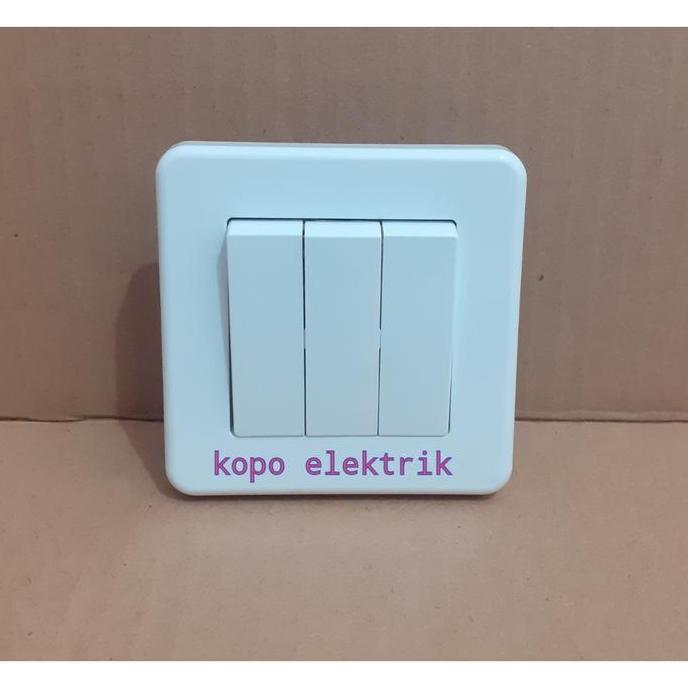 Leona Triple Saklar | Triple Saklar Leona white