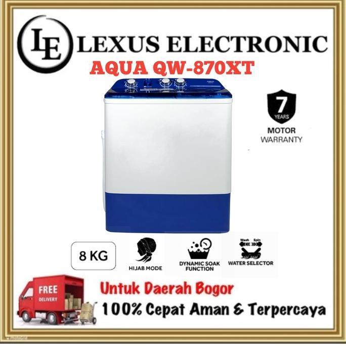 TERBARU - AQUA MESIN CUCI 2 TABUNG 8KG | QW-870XT | 870XT | QW870XT | TWIN TUB