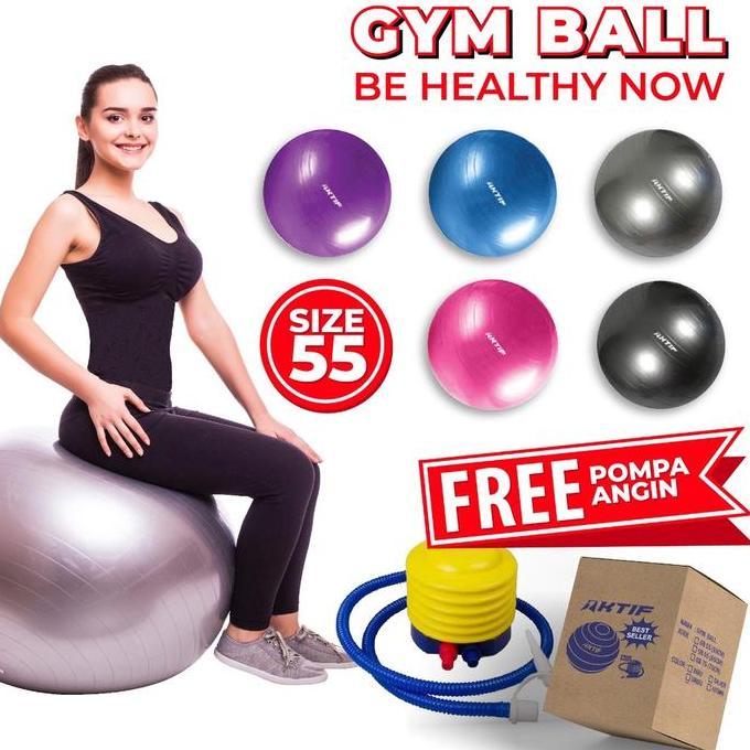 Gym ball Speeds Ibu Hamil / Bola Gym Ukuran 55cm BONUS POMPA - Ungu