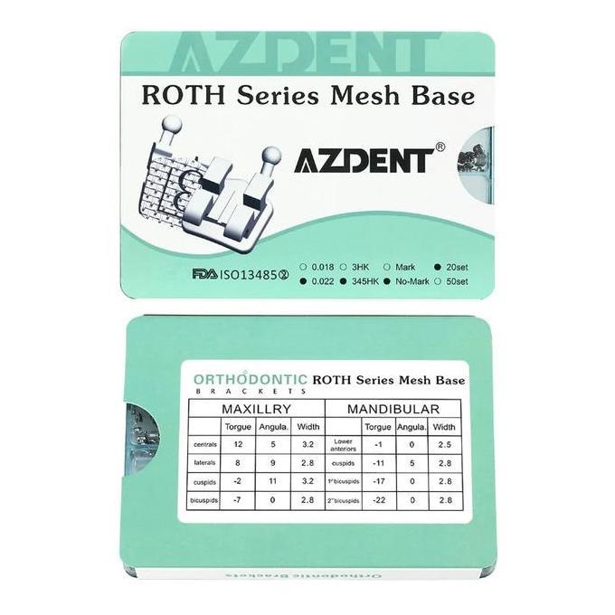 Behel Metal Isi 20 Set Bracket Standard Mini Roth Mbt Edgewise Azdent Kualitas Terbaik Harga Termura