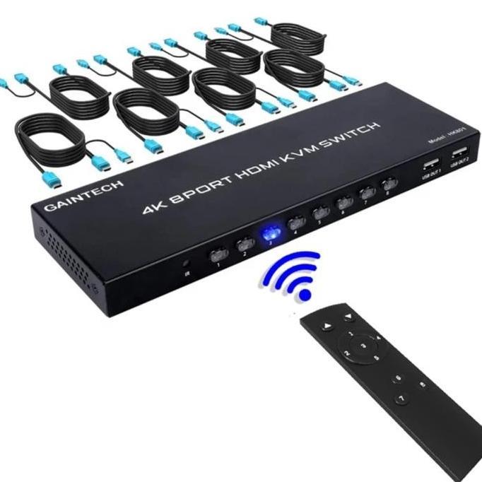 Kvm Switch Hdmi Usb 8 Port Free Kabel Kvm 8 Pcs Kualitas Terbaik Harga Termurah