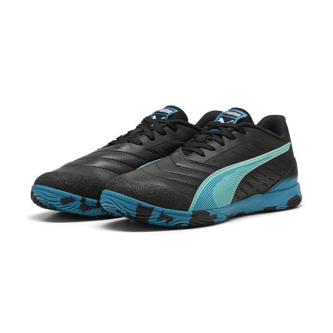 TERLARIS - PUMA Sepatu Futsal Pria IBERO IV Black-Aquatic-Tropical Blue-White