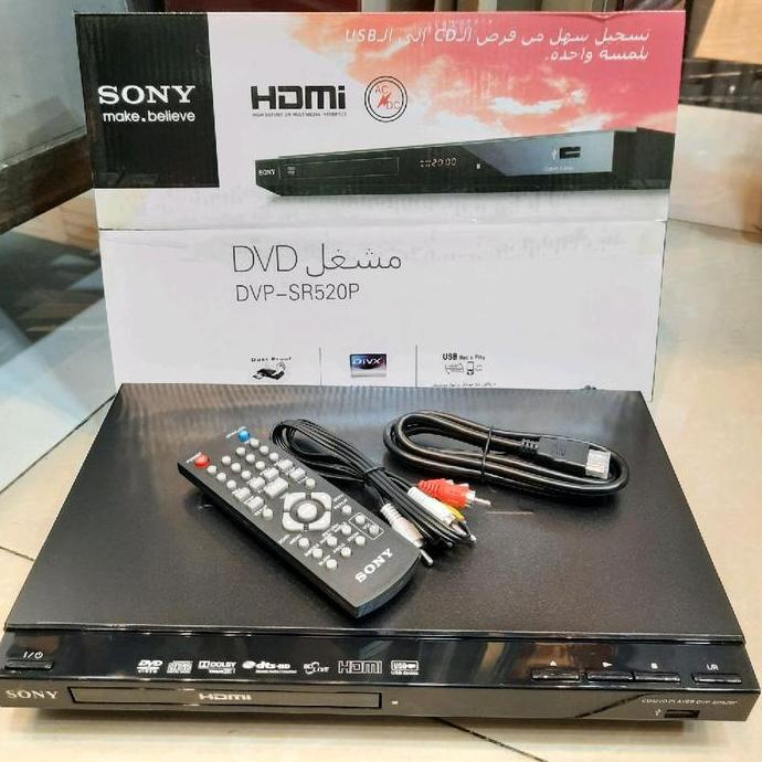 DVD PLAYER SONY HDMI DVP - SR520P / PLAYER DVD , VCD , CD ORIGINAL DAN TERPERCAYA