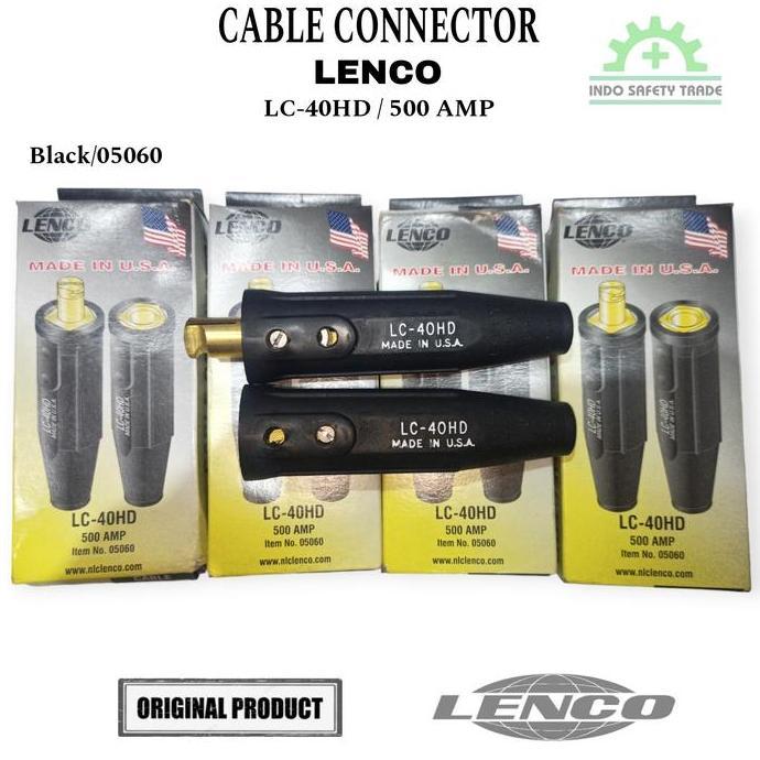 TERBARU LENCO LC 40HD Cable Connector Lenco LC-40HD 500 AMP Original USA Metal