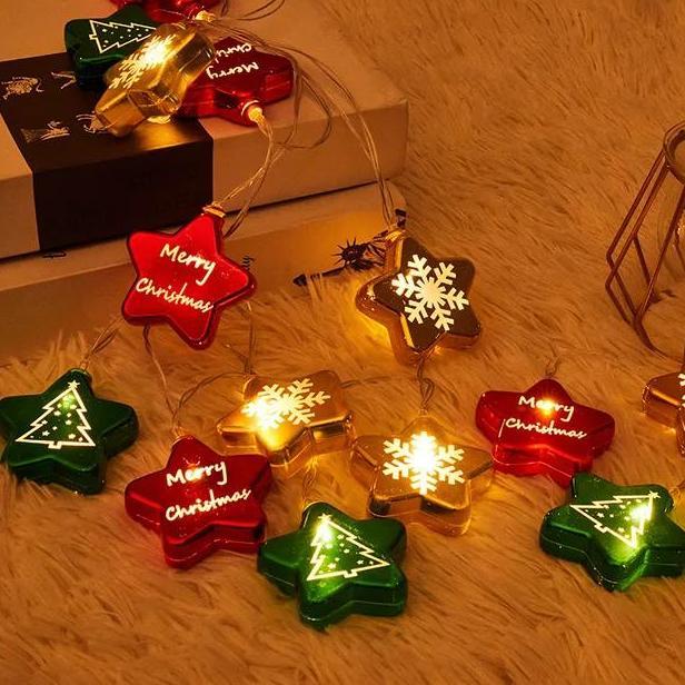 Promo Lampu Natal 3 Meter 20 Lampu / Liontin Pohon Natal / Lampu Tali Led Dekorasi Natal Cod