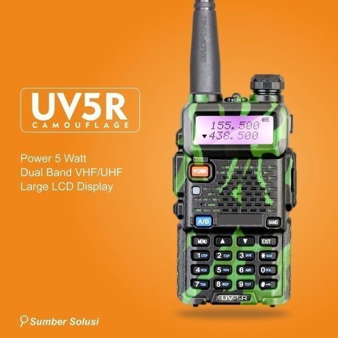 HT UV5R BF Handy Talky Radio Komunikasi Warna Army Tentara Loreng Original