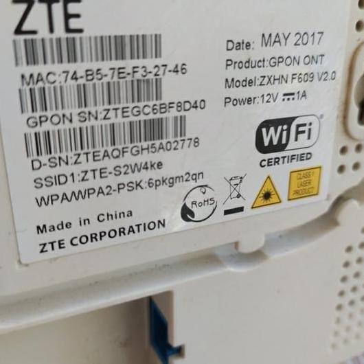 Zte Zxhn F609 V2 Modem Router Acces Point Original