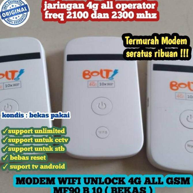 modem mifi unlock  4G ALL OPERATOR ZTE MF90  BEKAS Original