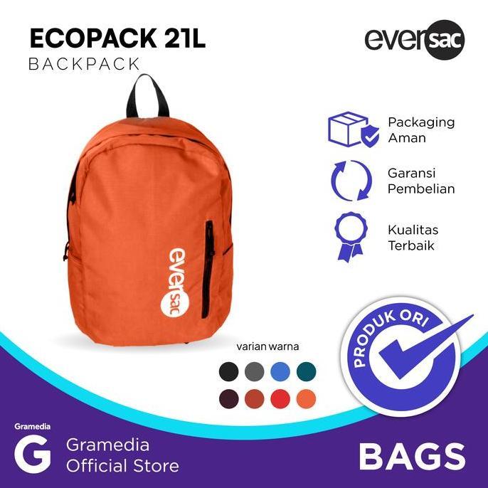 Backpack / Tas Ransel / Tas Sekolah Eversac Ecopack Orange