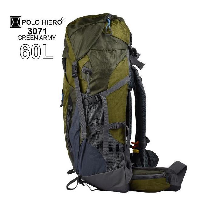 (TGS) Tas Ransel Gunung Polo Hiero 3071 -60 Liter Tas Camping Ukuran Besar Tas Outdoor Camping Backp