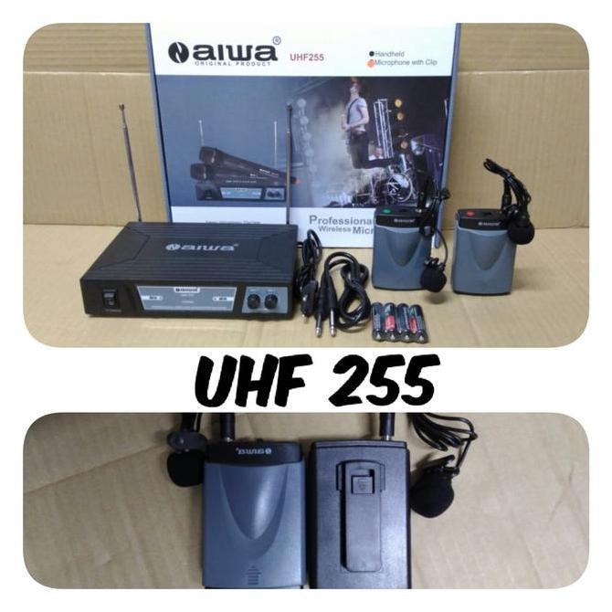 Mic Wireless Aiwa UHF 255 ( 2 clip on) Original