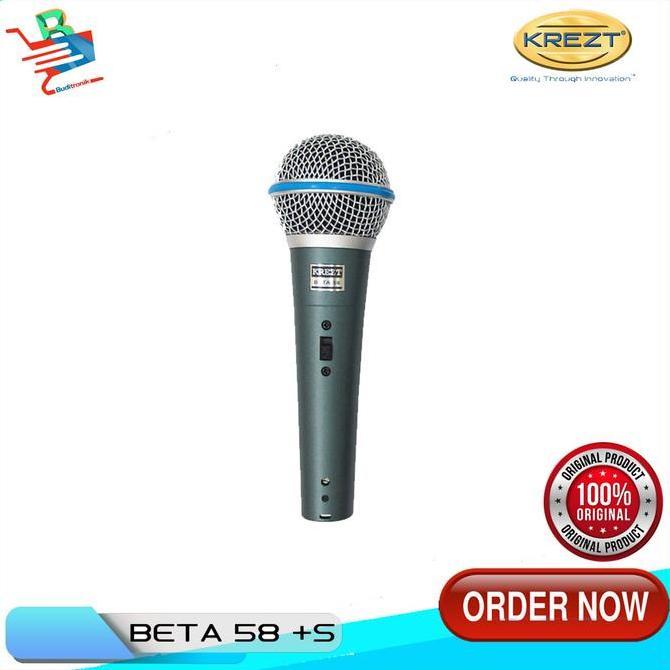 DYNAMIC MICROPHONE KREZT BETA-58 / Mic Kabel Krezt Beta 58 Original Original