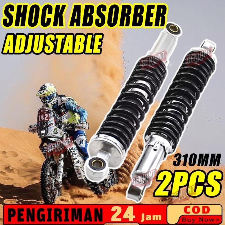2 Buah Shock Belakang Wave, Shockbreaker Kualitas Tinggi untuk Motor - Cocok untuk Semua Jenis Motor