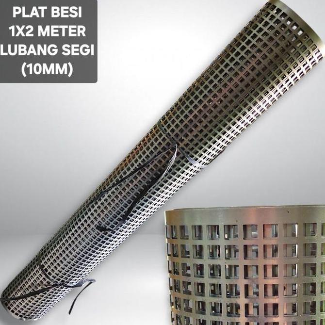 #@#@#@#@] Plat Besi Grill box speaker 1x2 meter (100 x 200 CM) Lubang Kotak / Segi 10mm