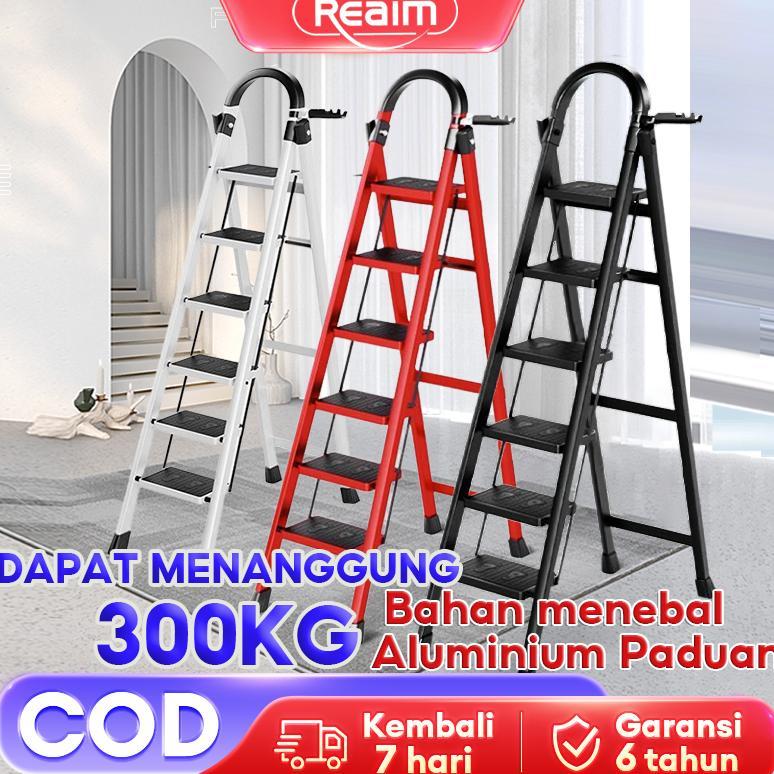 Tangga  tangga lipat aluminium tangga lipat Multifungsi Lipat Tangga Besi Household Ladder Tangga Ru