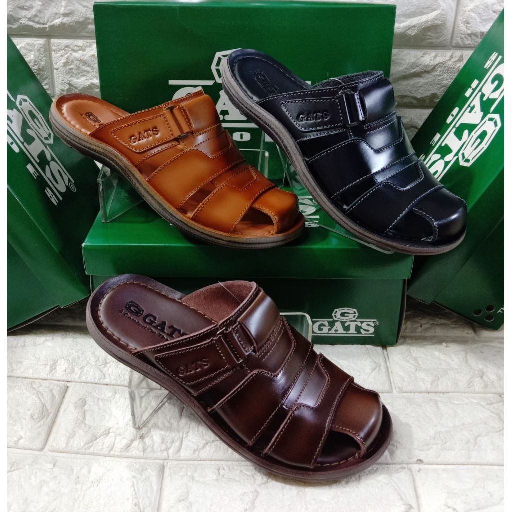 Sepatu sandal selop kulit GATS HG 061 original