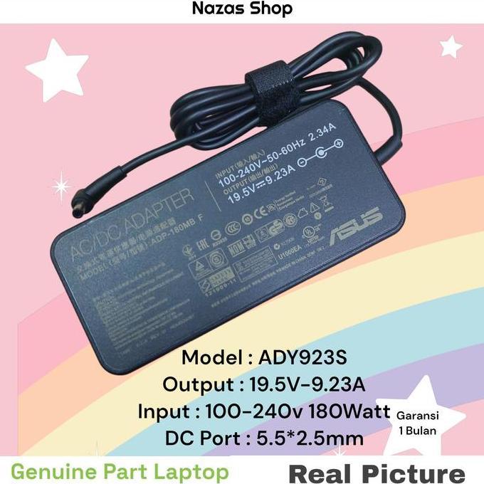 HARGA DISC - Adaptor Chqrger Asus ADP-180EB D, ADP-180HB D, ADP-180MB F, N180W-02, PA-1121-28 19.5V 