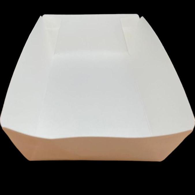 Terlaris Paper Tray Ivory / Kotak Makanan Kertas Putih