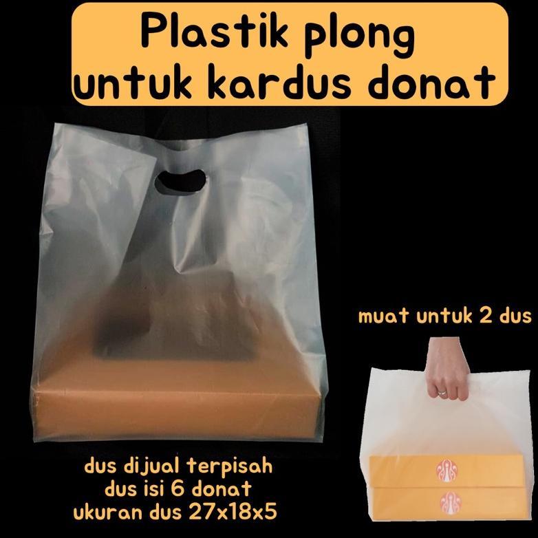 [Isi 50 Pc]Kantong Kresek Donat Box Donat Dus Donat Donut 27X18.5 Doff Plastik Kresek / Plastik Donu