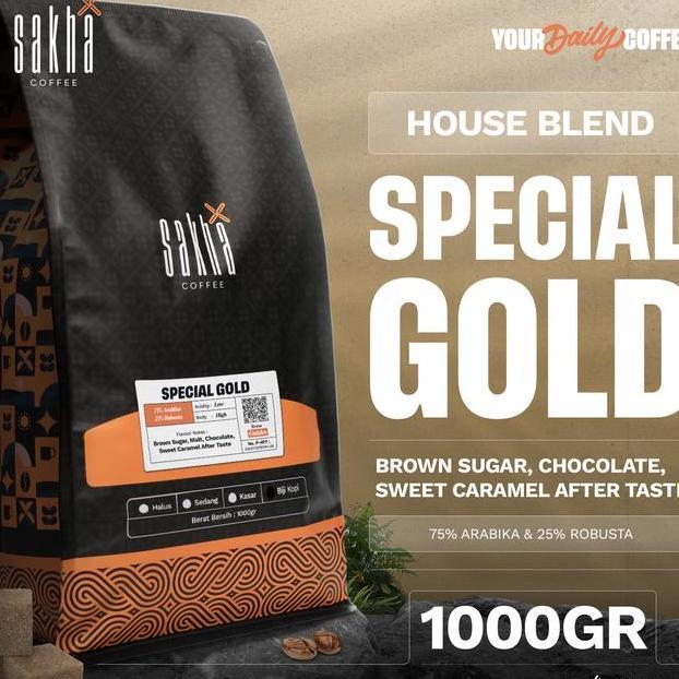 Kopi Special Gold Espresso House Blend Coffee Beans 1Kg Bubuk