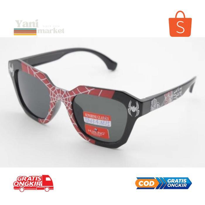 y-76 gha-65 kacamata anak spiderman second version (BUKAN BRANDED) kode 18013 Premium Berkualitas