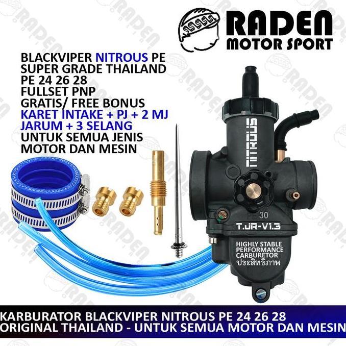 (BISA COD) PAKET KARBURATOR CPO PE BLACKVIPER NITROUS 24 26 28 30 MJ PJ KARBU KEIHIN SCOOPY BIT BEAT