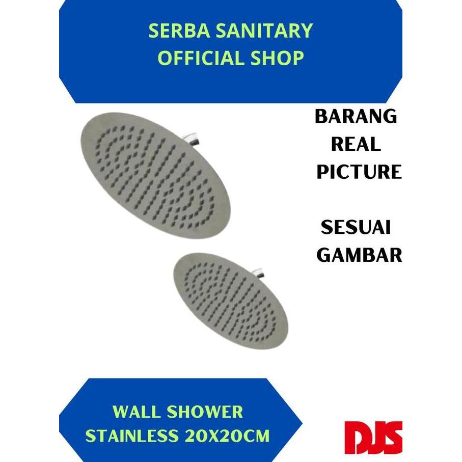 BUTTERCUP DJS PROMO HEAD Kepala Wall Shower Rainfall Shower Head Stainless 10 INCH - 10 INCH 25x25 C