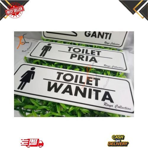 Termurah TULISAN ACYLIC TOILET PRIA WANITA DAN RUANG GANTI UKURAN 25X8CM MURAH