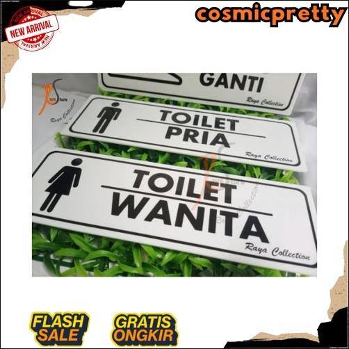 Terlaris TULISAN ACYLIC TOILET PRIA WANITA DAN RUANG GANTI UKURAN 25X8CM MURAH