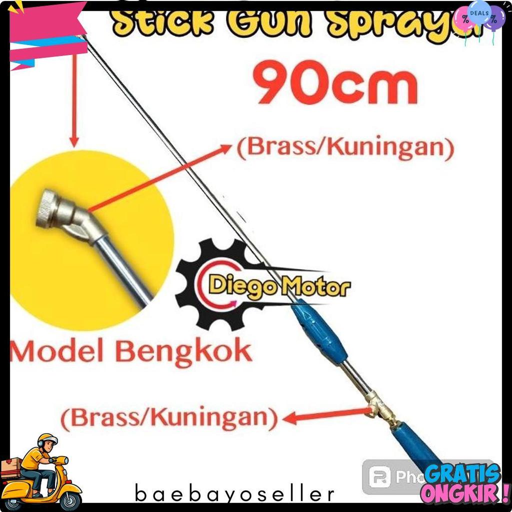 Cusss Serbu (Bengkok) Stik Gun Sprayer 90Cm Pompa Doorsmeer Steam Shinsegae Rs0