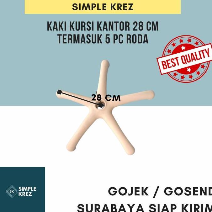 Terlaris KAKI KURSI KANTOR/ CAKAR KURSI KANTOR NYLON PUTIH - W280NYLON