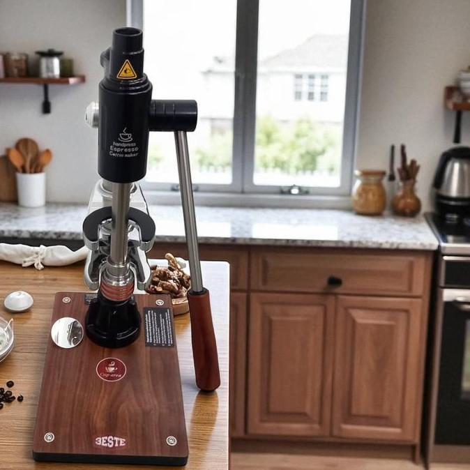 Mesin Kopi Espresso Coffee Maker Hand Press 16 Bar Silver K001 Trieste STARDUST