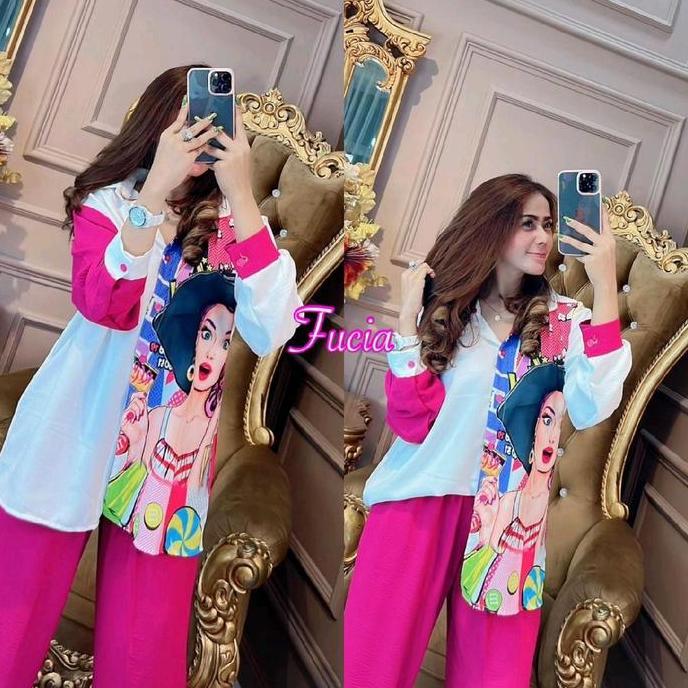 Promo oneset printing Geisha by rgb Setelan Airflow Celana Panjang COD