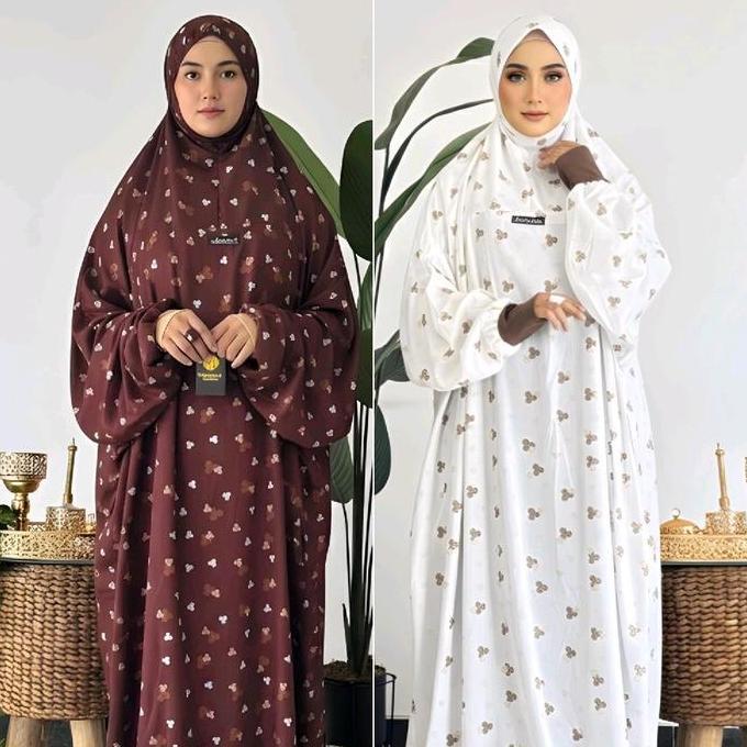 Promo [READY] COD Mukena yabasmah motif terbaru | Mukena  Rayon Manset | Mukena terusan dewasa yang 