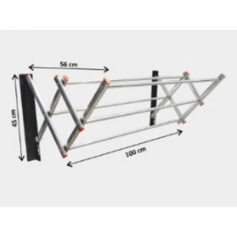 jemuran pakaian / jemuran handuk /jemuran dinding jemuran tembok lipat stainless tiang tebal