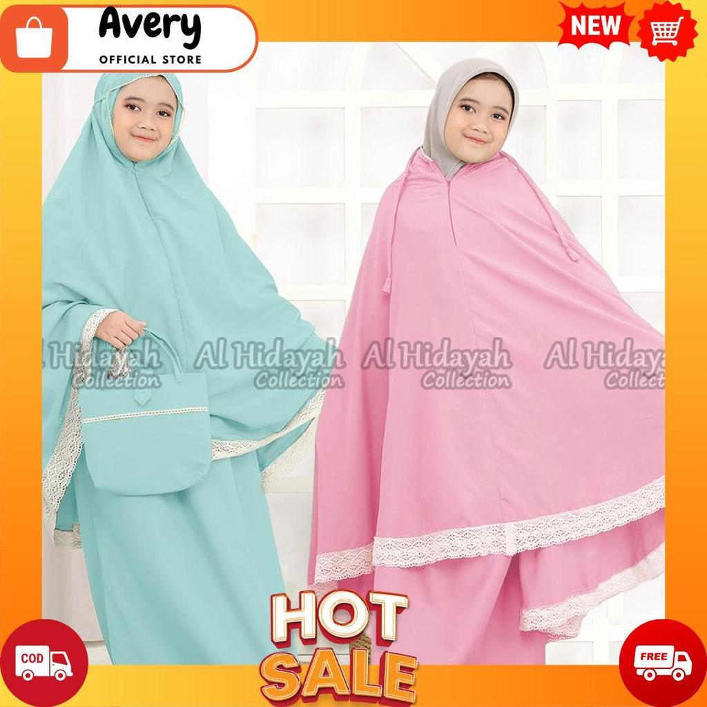 Mukenah 2 in 1 Anak Tanggung SD SMP Mukena Resleting Dagu Katun Premium COD [M1]