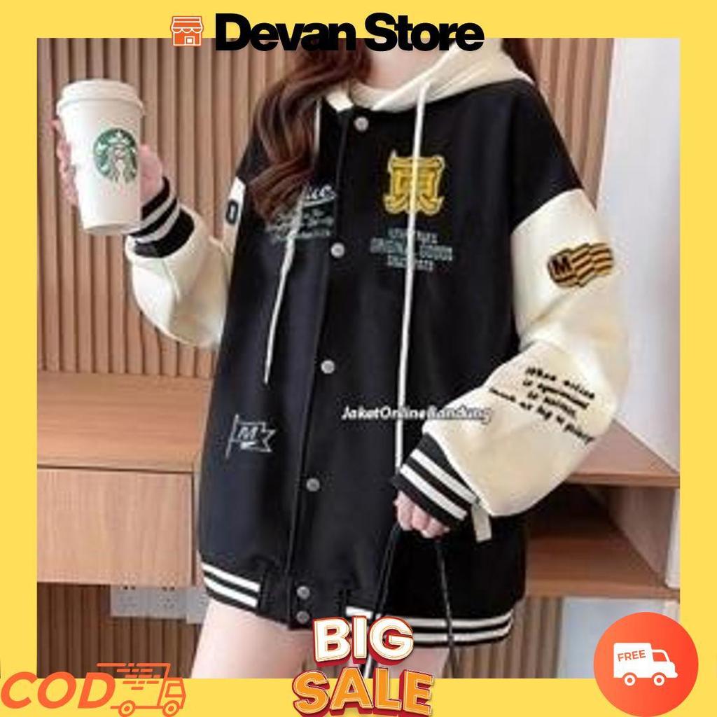 Jaket Baseball Varsity Wanita Full Bordir Cotton Premium Tebal / Jaket Varsity Wanita Original Vinta