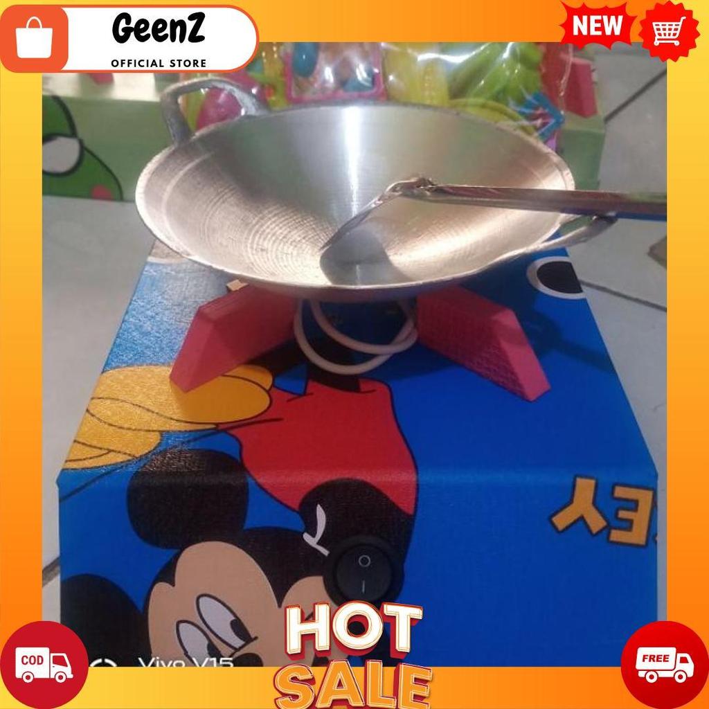 Cod Mainan Anak Mini Set Masak Masakan,Kompor Led Termurah Bisa D Cas Motip Mickey Mouse [A4]