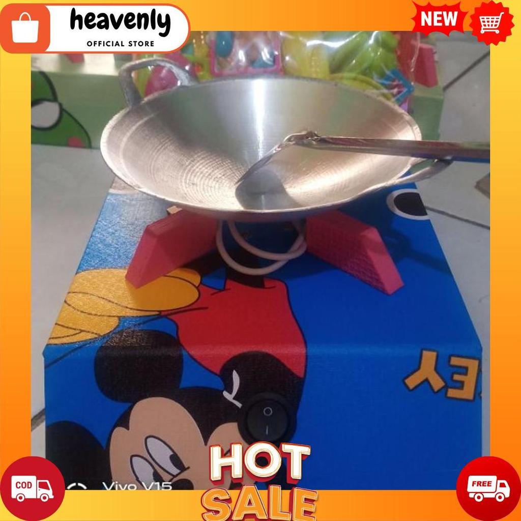 Cod Mainan Anak Mini Set Masak Masakan,Kompor Led Termurah Bisa D Cas Motip Mickey Mouse [A4]