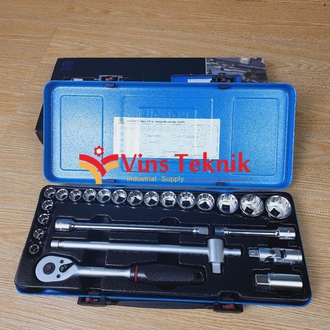 SOCKET SET ACTION KUNCI SOCKET SET 1/2 inch 8-32mm 24pcs