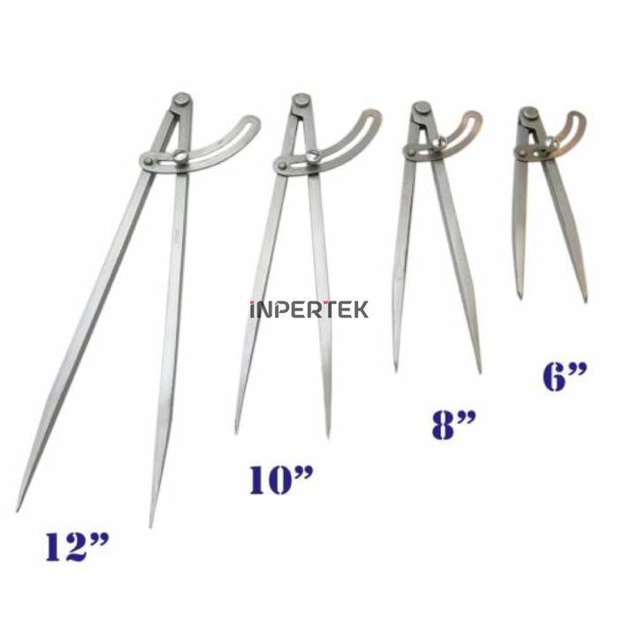 Jangka Besi 10" Jangka Lurus Jangka Bubut 10 Wing Compass Caliper 10 Original Dan Terpercaya