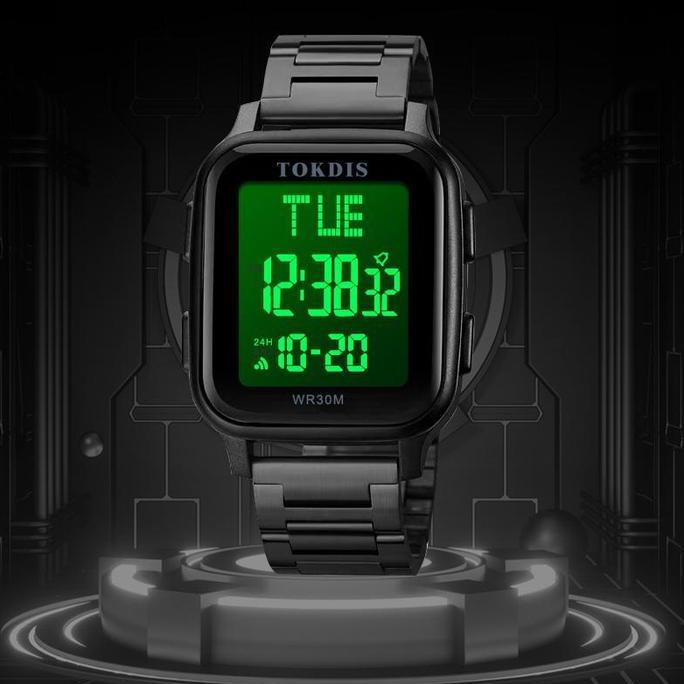 Promo Buy 1 Get 1  Terlaris Jam Tangan Pria Tokdis 2575 Rantai Digital Original water resist 3 ATM W