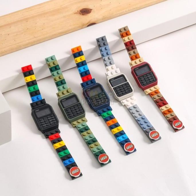 Promo aPCI - (CASIO) LEGO brick watch || Jam Tangan || Jam Lego || Kado Unik COD