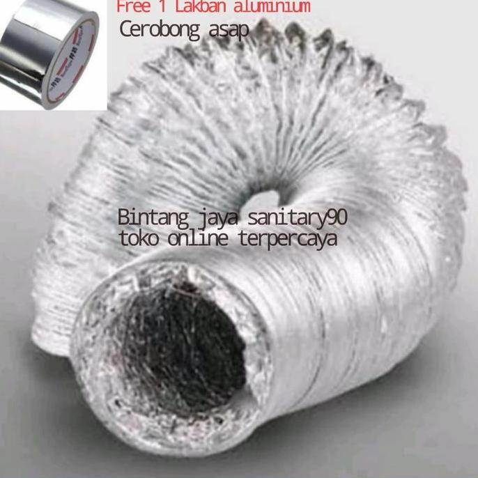 Cerobong asap cooker hood 8 inchi 10 meter/Flxible asap cooker hood 8 SHA