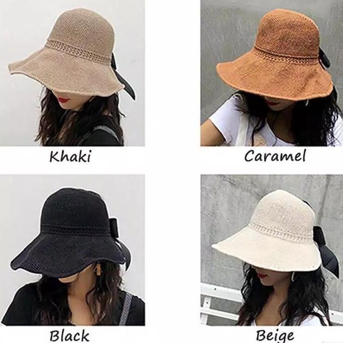 Promo Topi Pantai Lebar Lipat Praktis, Topi Pantai Wanita, Topi Pantai Korea COD
