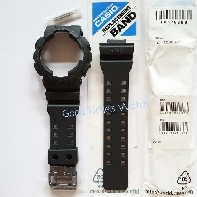 Promo PAKET BEZEL STRAP G-SHOCK GD-100MS-1 GD 100MS GD 100 Casio Original COD
